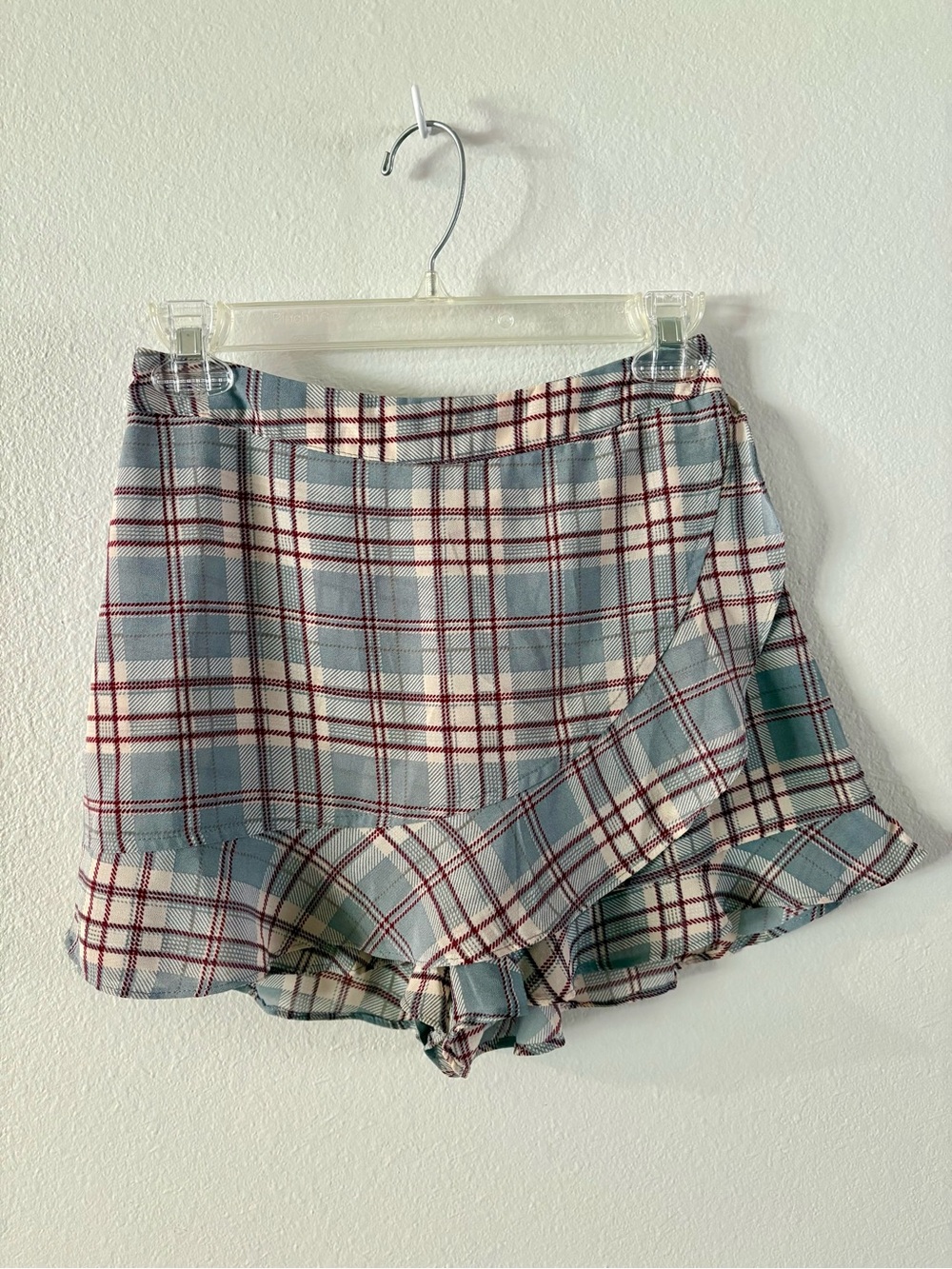 Altar'd State plaid mini skort- Blue/White